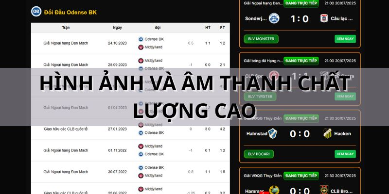 Hình ảnh và âm thanh chất lượng cao